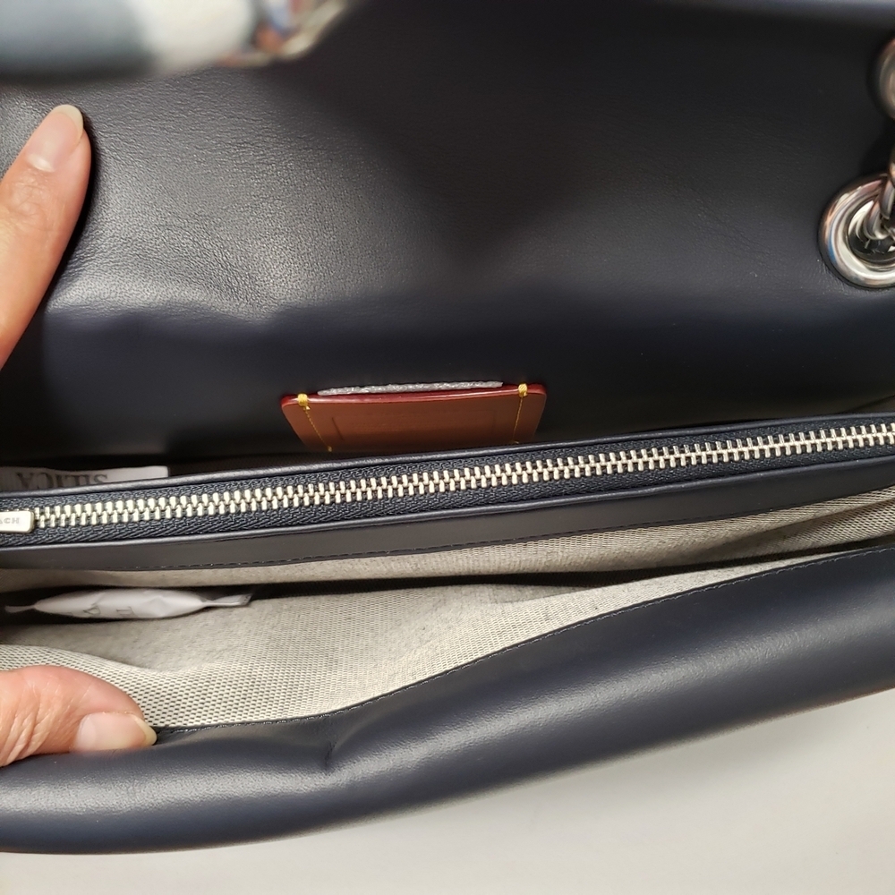 Coach Tabby 26 Tie Dye Metallic Gray Quilted Shoulder Bag - Picture 9 of 15